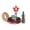 36#Red, variant on Car Air Freshener, Solar Rotating Football Perfume Diffuser with Long Lasting Fragrance Decorative Design, Car Aromatherapy Accessory for Auto Interior Halloween Gift