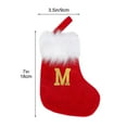 thumbnail image 2 of Christmas Tree Decorations Set Christmas Stockings with Initials Knitted Hosiery Wool Hosiery Embroidered Letter Children's Candy Gift Bag Christmas Stocking Gift Bag Christmas Hanging Stockings, 2 of 9