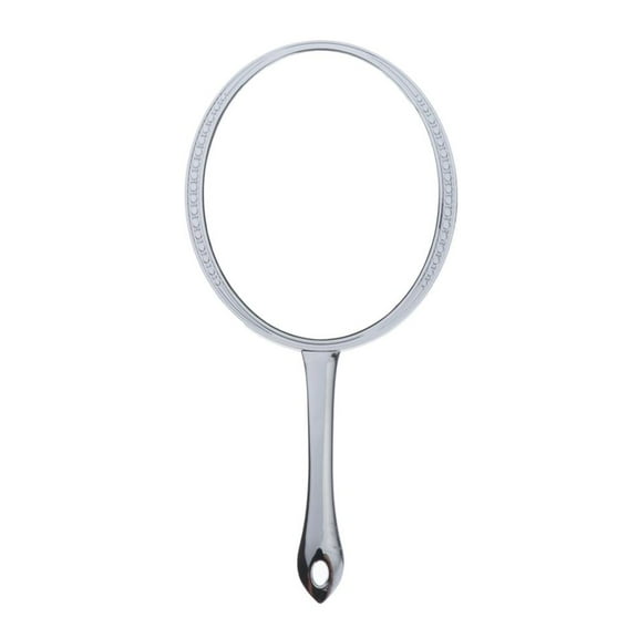 7'' Oval Handheld Makeup Cosmetic Mirror Travel Compact Mirror , , 14 * 16.5cm