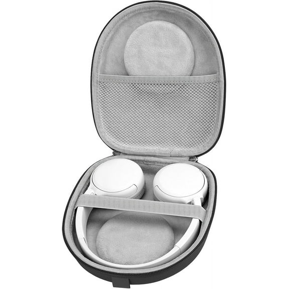 Headphones Carrying Case Compatible with WH-CH520, WH-CH510, MDR-ZX310, Skullcandy Riff2, Riff Case, Replacement Protective Hard Shell Travel Bag with Cable, Charger Storage (Black)