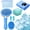 Blue-8 PACK, variant on Pet Grooming Kit Pink 9 Pack For Dogs and Cats Shedding Bathing Trimming Care