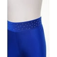 thumbnail image 7 of YiZYiF Kids Girls 2-Piece Gymnastics Dance Outfits Shiny Halter Crop Top with Shorts Athletic Set Blue 14, 7 of 7