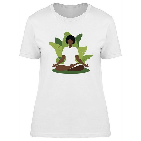 Black Woman Meditating T-Shirt Women -Image by Shutterstock, Female Large