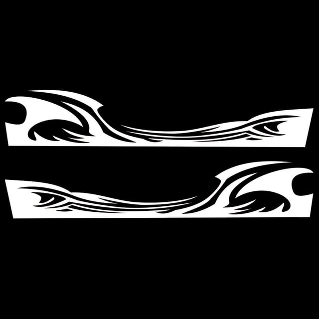 Labymos Wave Flame Graphics Car Body Side Stickers Flame Stripe Decals for Car Universal Vinyl