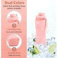 thumbnail image 4 of Collapsible Travel Water Bottle 20oz (600ml), BPA-Free, Foldable Silicone Lightweight Reusable Water Bottle with Leak-Proof Lid & Lanyard, Portable for Travel Cycling Gym Camping (Green), 4 of 10