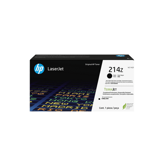 HP 214Z Ultra High Yield Black Original LaserJet Toner Cartridge, Average