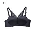 thumbnail image 1 of Sujetador sin costuras Apertura frontal Ropa interior de encaje Sin cables Sexy Bralette transpirable Racerback, Negro, 38/85 Inevent AP001113-12, 1 of 7