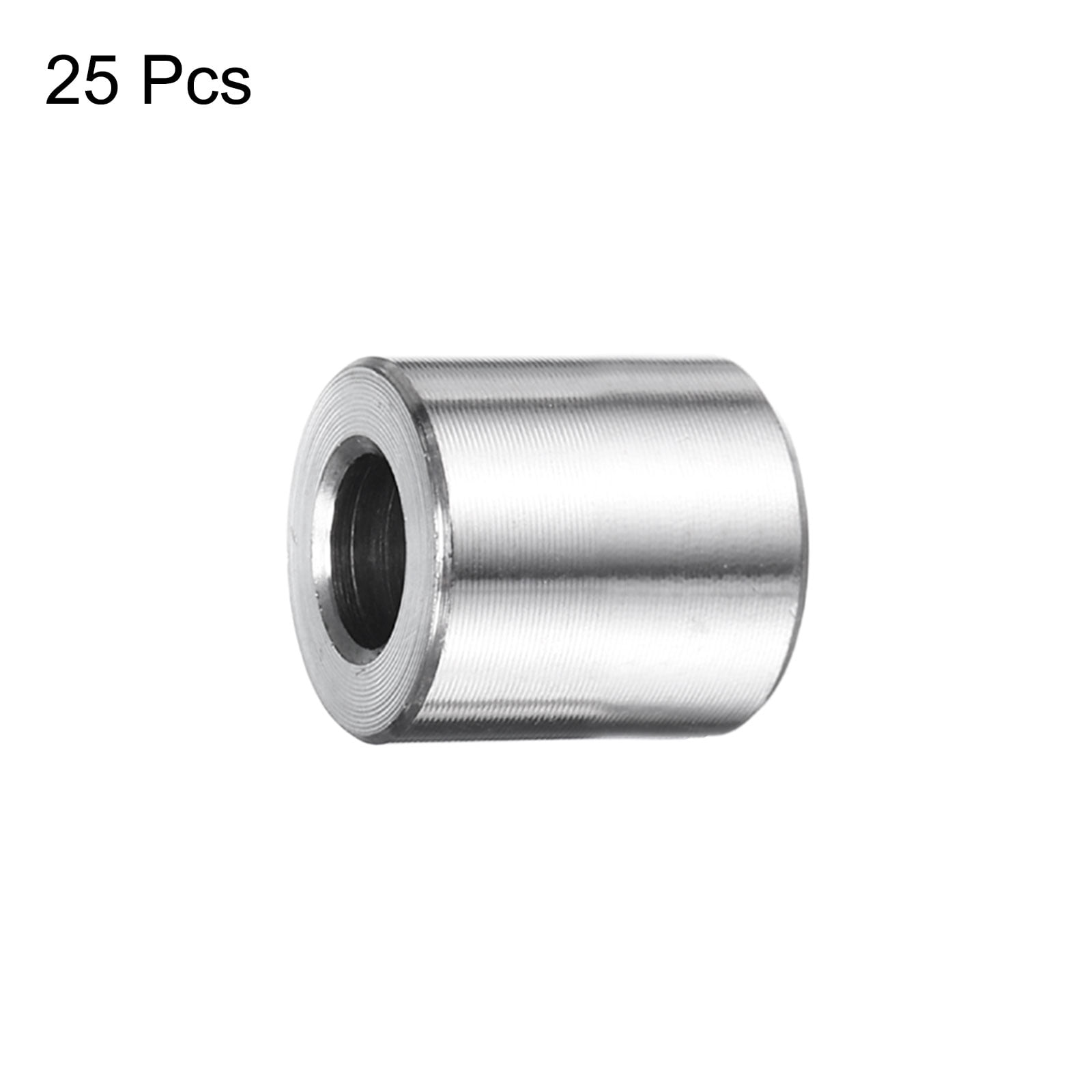 25 Packs Stainless Steel Spacer 1/4" Bore x 1/2" OD x 1/2" Length