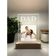 thumbnail image 5 of Personalized Custom Photo Picture LED Wood Stand Light Lamp Happy Fathers Day Gift from Kids, Gift for Stepdad, Gifts for Dad, Daddy Grandpa, 5 of 6