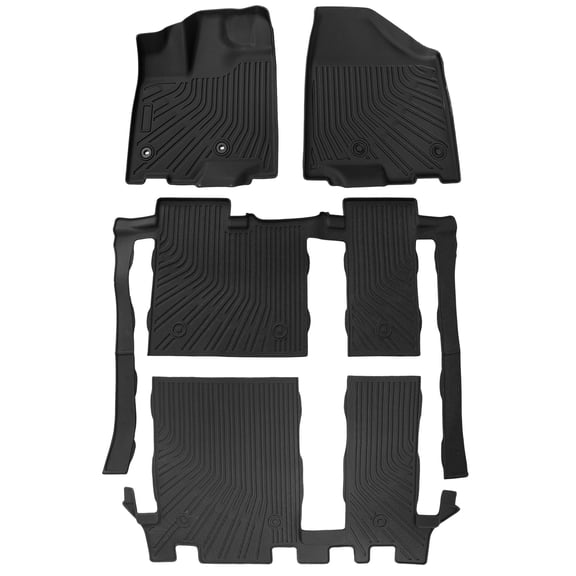 Gsuatey 4PCS TPE All-Weather Floor Mat Set Replace P2.TPEJD67.H for Toyota Sienna 8 Passenger 2013-2020