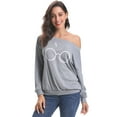 thumbnail image 4 of Purcoar Women's Sweatshirt Glasses Long Sleeve Tops, 4 of 7