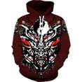 thumbnail image 3 of Sudadera con capucha con estampado 3D de samuráis para hombre, sudadera con capucha con gráfico de caballeros de armadura, sudaderas geniales de moda para niños, suéter superior Harajuku de invierno, 3 of 5
