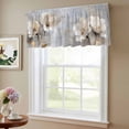 thumbnail image 6 of 2 Pack Magnolia Flower Valance for Window Flowers Oil Painting Abstract Retro Kitchen Valance Rod Pocket Short Curtain Topper Decorative Window Treatment for Living Room Bedroom 42"x18", 6 of 8