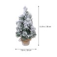 thumbnail image 2 of SEWACC 1Set Small Tabletop Xmas Tree Multi 11.8X7.9X7.9in Wood Flocked Material Home Decoration Festive Atmosphere, 2 of 8