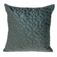 thumbnail image 2 of Nassau Collection Tuffed Velvet Quilt Geometric Stitched Square Throw Pillow - 20" - Gray, 2 of 7