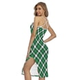 thumbnail image 2 of Saint Patrick'S Day Plaid Pattern Printed Cross Back Cami Dress, Irish St. Patrick'S Day Fashion Summer Maxi Sexy Casual Dress For Women, 2 of 4