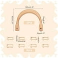 thumbnail image 2 of 2pcs Wooden Bag Handles U-Shaped Purse Handles Replacement Handbag Handles with 8pcs Metal Suspension Clasps DIY Handmade Bag Handles Knitting Crochet Bag Making Accessories, 2 of 6
