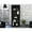 Black, variant on 2-Door Bookcase with Shelving | Discreet Storage & Aesthetic Display | Dining Area