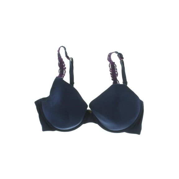 Natori Womens Stretch Padded Underwire Bra Navy 34D
