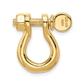 thumbnail image 3 of 14k Yellow Gold Large Shackle Link Necklace Charm Pendant Seashore Boating, 3 of 8