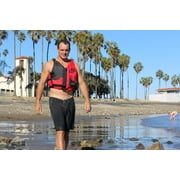 FLUID Adult Paddling Life Jacket and Vest, Unisex, Dual Size L/XL, Red