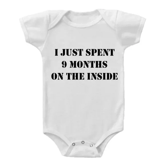 Baby Bodysuit BELLA CANVAS I Spent 9 Months Inside Onesie Funny Baby Shower Gift Infant