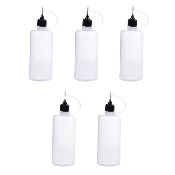Bewildely 5 unids/lote, caja de almacenamiento de botellas de plástico práctica de presión precisa, buen sellado, jarrones de gran capacidad, papel DIY Juguetes de construcción Negro 5ml Bewildely FN010725-04