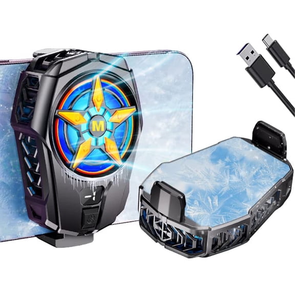 ELEWELT Phone Cooler for Gaming Fit All Types Smartphones, Phone Radiator Heatsink with LED Temperature Display