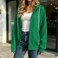 thumbnail image 6 of YanHoo Zip Up Hoodies Women Oversized Casual Y2K Long Sleeve Hooded Sweatshirts Fall Spring Track Jackets, 6 of 8