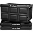 thumbnail image 1 of CleverMade CleverCrates 46 Liter Collapsible Storage Bin/Container: Solid Wall Utility Basket/Tote, Black, 3 Pack, 1 of 6