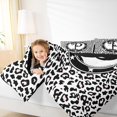 thumbnail image 4 of Feelyou Initial P Letter Bedding Comforter Set for Teen, Black White Fashion Bow-tie Twin Comforter Sets, Chic Cheetah Print Reversible Bedding Set, Super Cozy Room Decor, 2 Pieces, 4 of 8