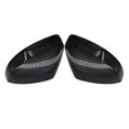 thumbnail image 1 of For A-U-D-I A3 S3 8V RS3 2013 2014 2015 2016 2017 2018 2019 RearView Mirror Case Cover Carbon Fiber Pattern or Black Cover, 1 of 7