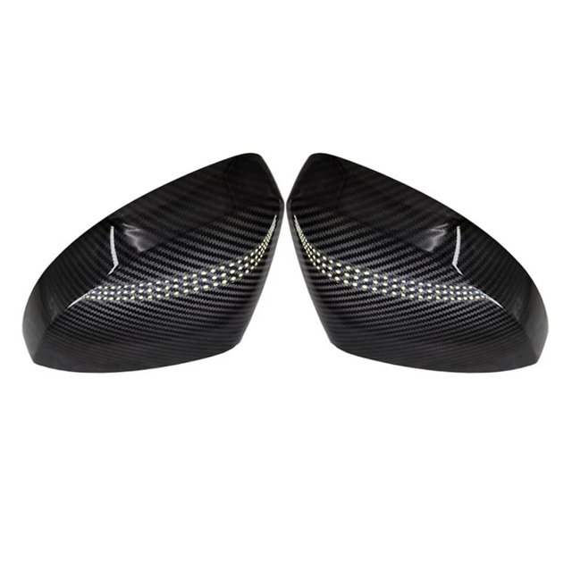 For A-U-D-I A3 S3 8V RS3 2013 2014 2015 2016 2017 2018 2019 RearView Mirror Case Cover Carbon Fiber Pattern or Black Cover