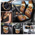 thumbnail image 2 of KUIFORTI Cow Aztec Car Seat Covers Non Slip 15 Pieces Aotumotive Interior Sets Car Air Vent Storage Organizer Comfortable All-Season Protection Fits for Cars Truck SUV, 2 of 7