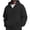 Black, variant on Mens Full Zip Hoodies Oversized Hooded Fleece Sweatshirt | Open Front Zipper Jackets Streetwear Basic Fit Lightweight Warm Big and Tall Hooded Sweatshirt 2XL