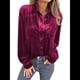 thumbnail image 1 of Camisetas Casuales de Larga con Botones de Terciopelo de Invierno para Mujer Rojo Vino L, 1 of 8