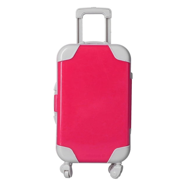 Valise pour Poupée, Valise Simulée Vive Cadeau d'Anniversaire Compacte Portable Mignonne Exquise pour Maison pour Poupées Filles de 18 Pouces Rose, Violet, Rose Rouge Violet, Jaune, Bleu Ciel, Rouge