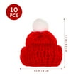 thumbnail image 2 of 10 Pcs Knitted Small Christmas Hats Santa Claus Festival Caps Pet Headdress Funny Party Favors DIY Handmade Accessories, 2 of 6