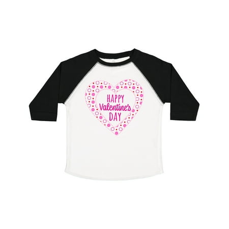 

Inktastic Happy Valentine s Day Pink Hearts and Dots Gift Toddler Boy or Toddler Girl T-Shirt