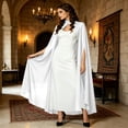 thumbnail image 3 of Chiffon Cape Poncho For Women, Teen Sheer Mesh Party Long Shawl Wrap, Halloween Capelet Bridal Evening Dress Cover Up, 3 of 7