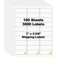 thumbnail image 1 of Shipping Address Barcode Labels 1" x 2-5/8 for Laser & Inkjet Printers, 1 of 6