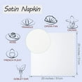 thumbnail image 2 of 30 Pack Ivory Satin Napkins 17 x 17 Inch, Square Soft Table Dinner Napkins for Weddings Banquets Parties, 2 of 7