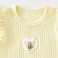 thumbnail image 4 of enyan Summer Clothes for Toddler Baby Girls 3 6 12 18 Months 2T 3T 4T 5T Girls Outfits Cute Dinosaur Tank Tops+Shorts Outfits Lightweight Elastic Cotton Short Sets(Yellow,12-18 Months), 4 of 7