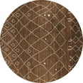 thumbnail image 1 of Ahgly Company Machine Washable Indoor Round Oriental Brown Industrial Area Rugs, 8' Round, 1 of 4