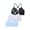 Black/White/Light Blue, variant on Soft Seamless Padded Training Bras | Tween Girls 3 Pack