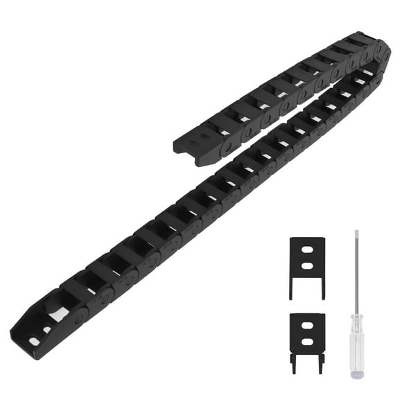 Cadena de arrastre para cables LmioeTool R18, 10 mm x 15 mm, negra, 1 m
