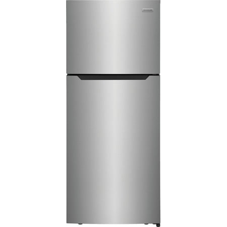 Frigidaire FFHT1822UV 17.6 c.f Refrigerator Brushed Steel  Glass Shelves Gallon Door Bins and More  Humidity-Controlled Crispers. Bright Led Lighting