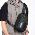 thumbnail image 4 of Iumwxz Sacs à Main Bandoulière Sac de Poitrine Sangle Réglable Organisateur de Rangement Portable Multi-Couches Résistant à l'Eau Multi-Poches Mode Sport Voyage Polyvalent Léger 1 Pack Noir, 4 of 9