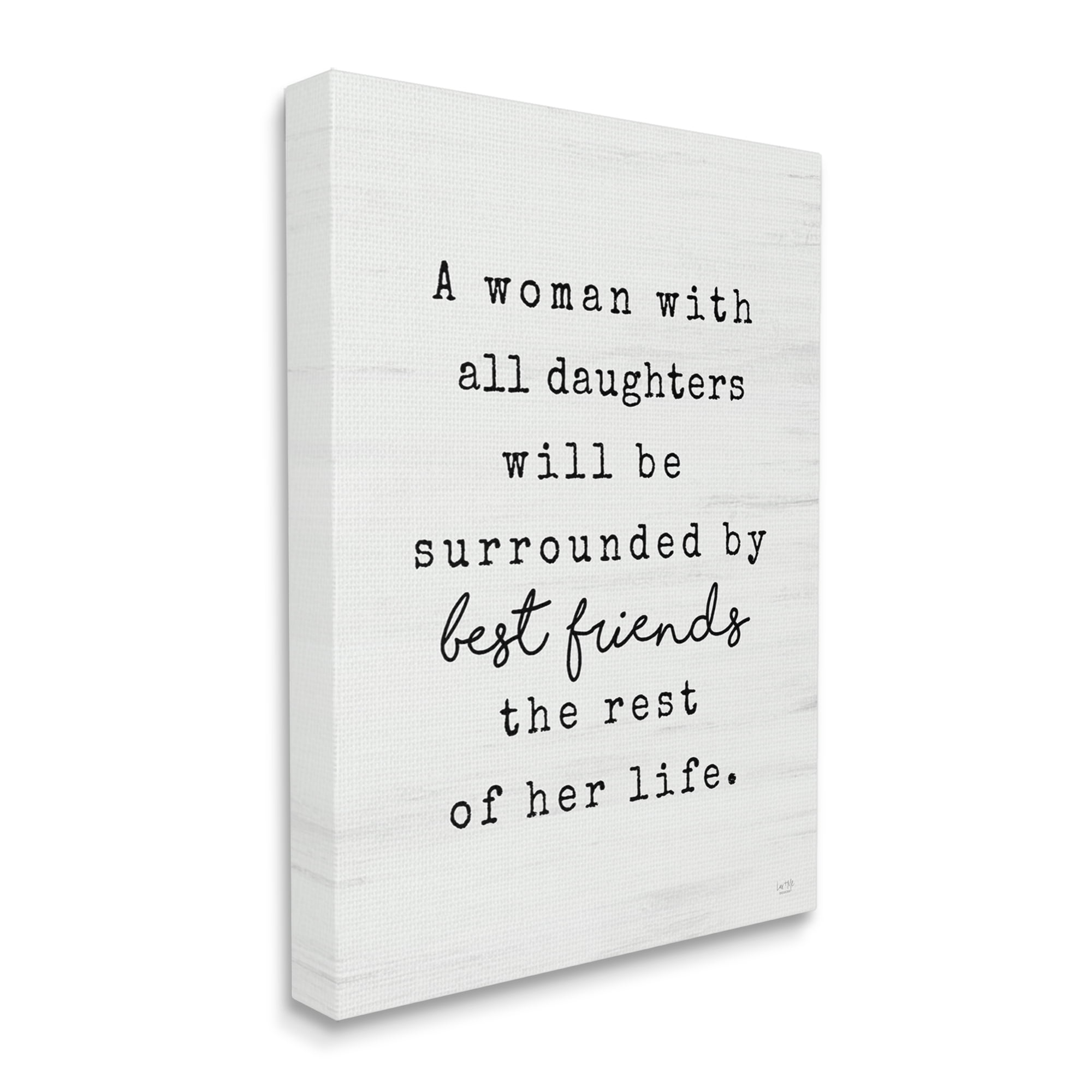 Stupell Industries Woman With All Daughters Loving Family Quote Graphic Art Gallery Wrapped Canvas Print Wall Art, Design by Lux + Me Designs