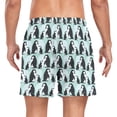 thumbnail image 2 of FORMRS Mens Swim Trunks Mesh Liner Quick Dry Casual Beach Board Shorts with Pockets, Sizes S-2XL, Green Penguins Pattern, 2 of 9